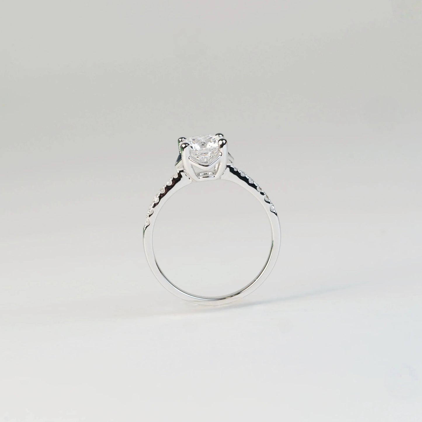 ACELIN – Lab-Grown Diamond / Gemstone Pavé Ring Setting (18K Gold / PT950) - TM0193