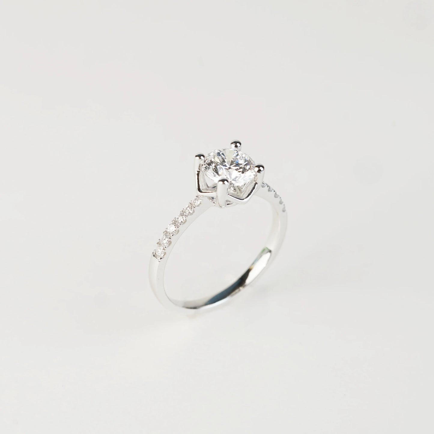 ACELIN – Lab-Grown Diamond / Gemstone Pavé Ring Setting (18K Gold / PT950) - TM0193