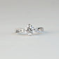 FELICITY - Lab-Grown Diamond / Gemstone Ring Setting | Crossover Pavé Band (18K Gold / Platinum) - TM0247