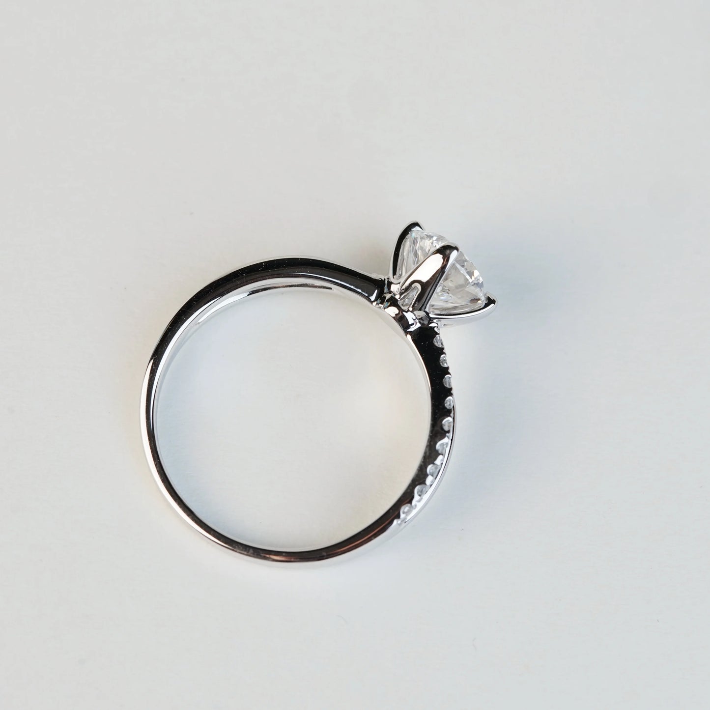FELICITY - Lab-Grown Diamond / Gemstone Ring Setting | Crossover Pavé Band (18K Gold / Platinum) - TM0247