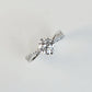 FELICITY - Lab-Grown Diamond / Gemstone Ring Setting | Crossover Pavé Band (18K Gold / Platinum) - TM0247