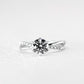 FELICITY - Lab-Grown Diamond / Gemstone Ring Setting | Crossover Pavé Band (18K Gold / Platinum) - TM0247S