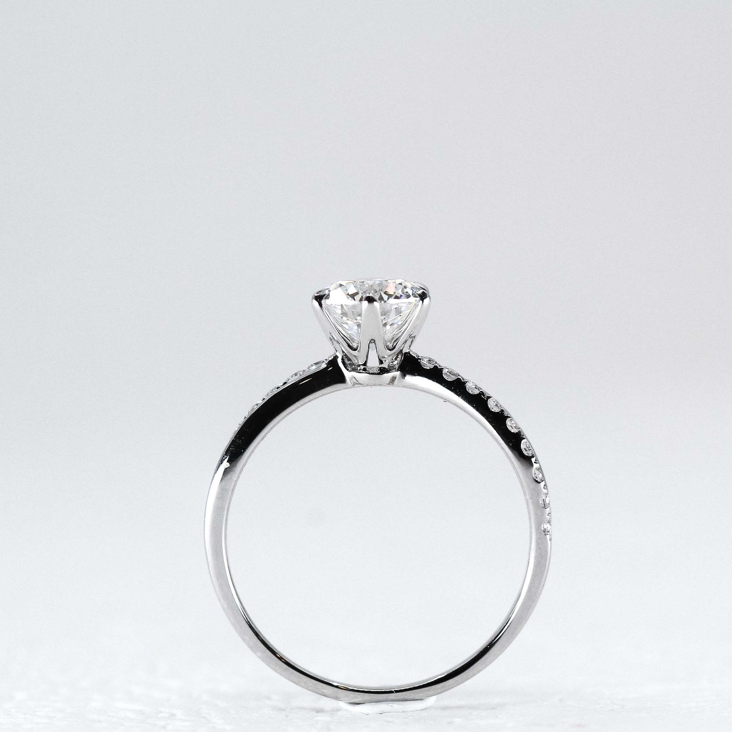 FELICITY - Lab-Grown Diamond / Gemstone Ring Setting | Crossover Pavé Band (18K Gold / Platinum) - TM0247S