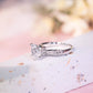 ELMA - Heart-shaped Lab-Grown Diamond / Gemstone Pavé Ring Setting with Hidden Ruby/Sapphire (18K Gold / Platinum) - TM0351HT