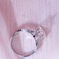 ELMA - Heart-shaped Lab-Grown Diamond / Gemstone Pavé Ring Setting with Hidden Ruby/Sapphire (18K Gold / Platinum) - TM0351HT