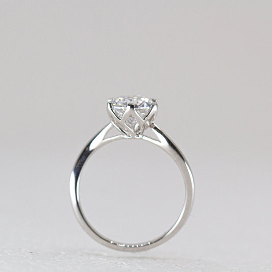 In-Stock 18K 1.02cts Round Shape Lab Grown Diamond Ring (AMARYLLIS – TM0532)