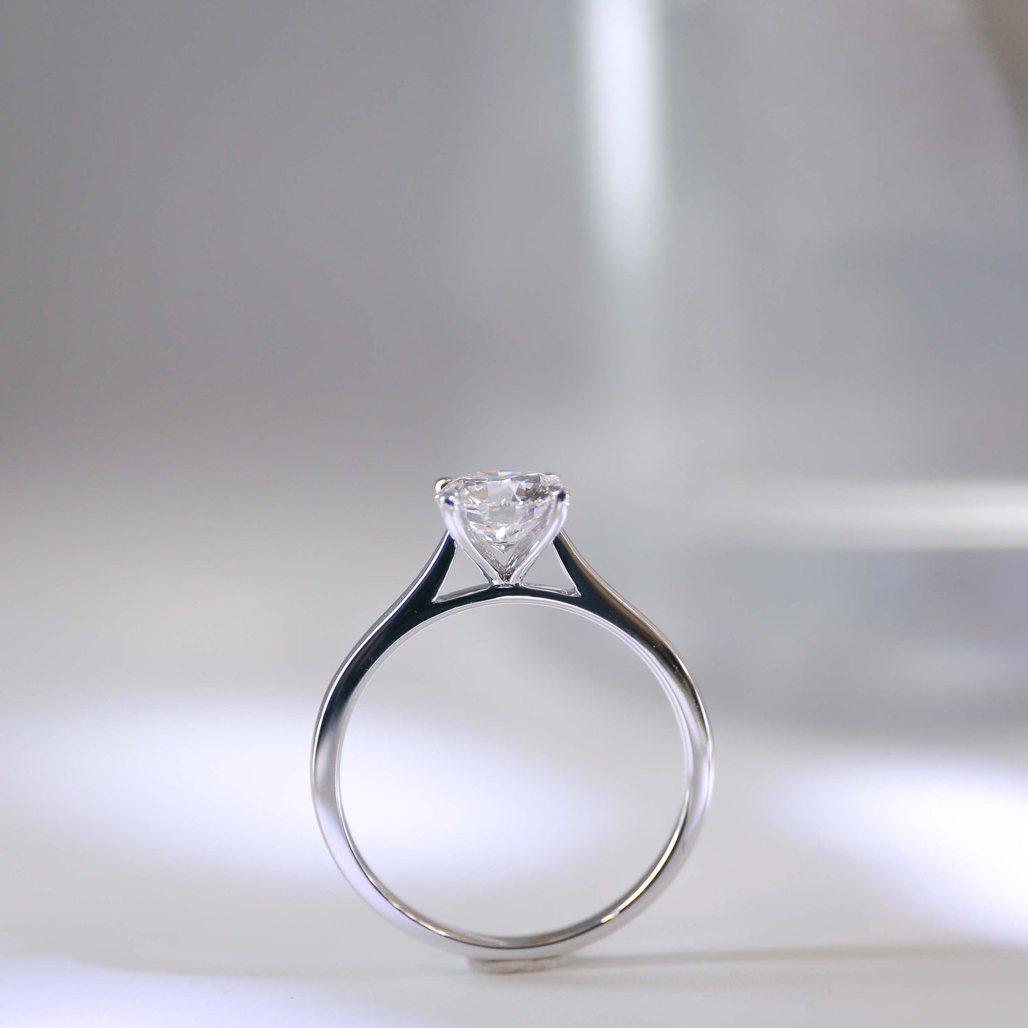 現貨 18K WG 1.30cts 圓形培育鑽石戒指 (HULD - TM0805N)