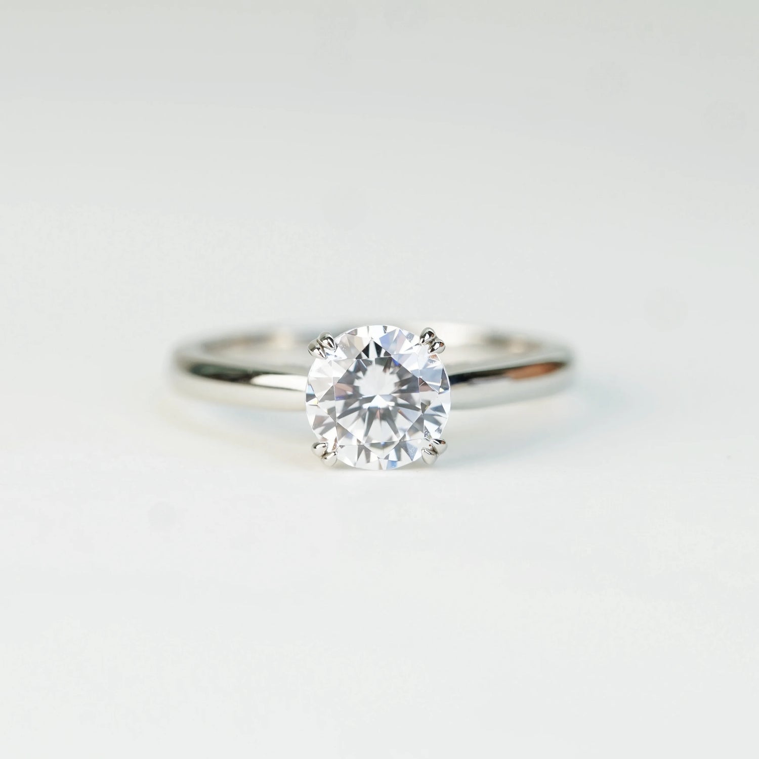 ELIZABETH - Lab-Grown Diamond / Gemstone Solitaire Ring Setting | with Accented Gallery (18K Gold / Platinum) - TM0813
