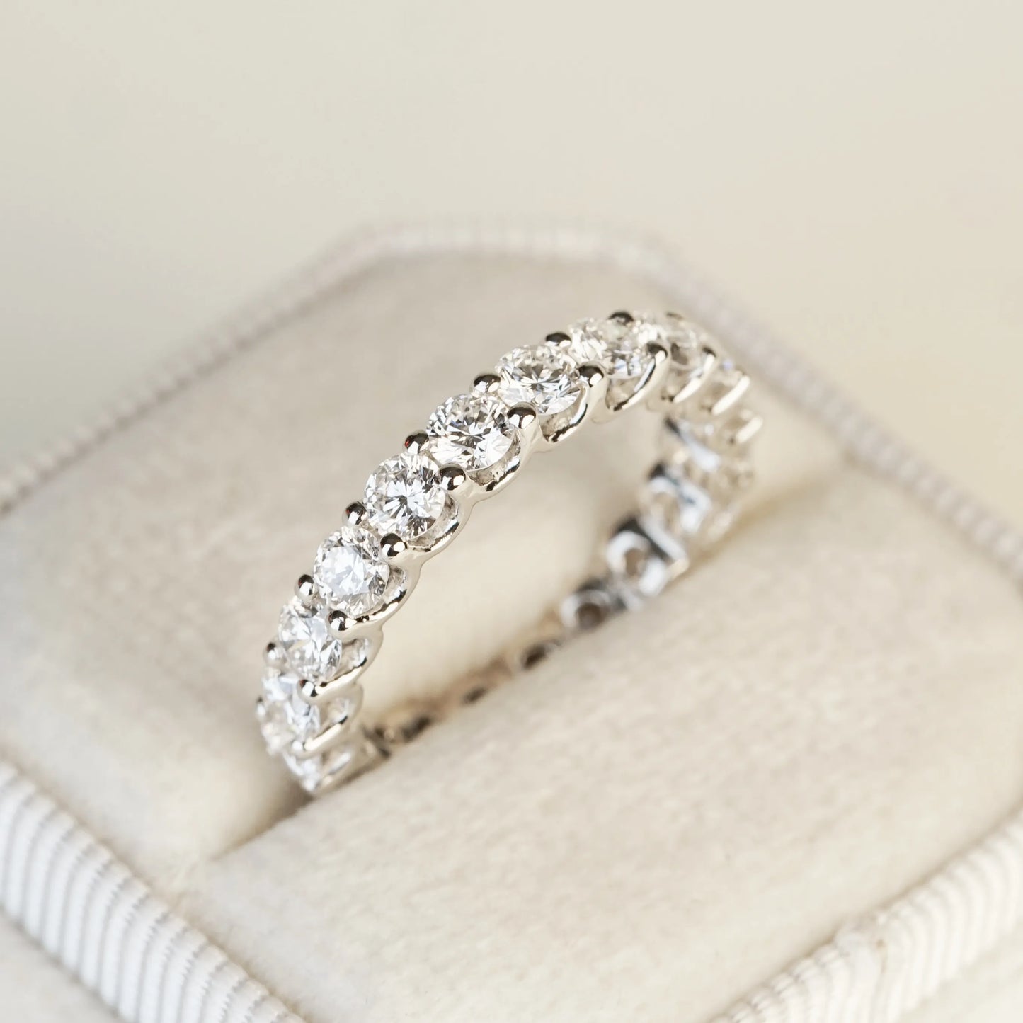 [In Stock 2.344ct Round Brilliant Lab-Grown Diamond Full Eternity Ring in PT950 (~0.11ct each)