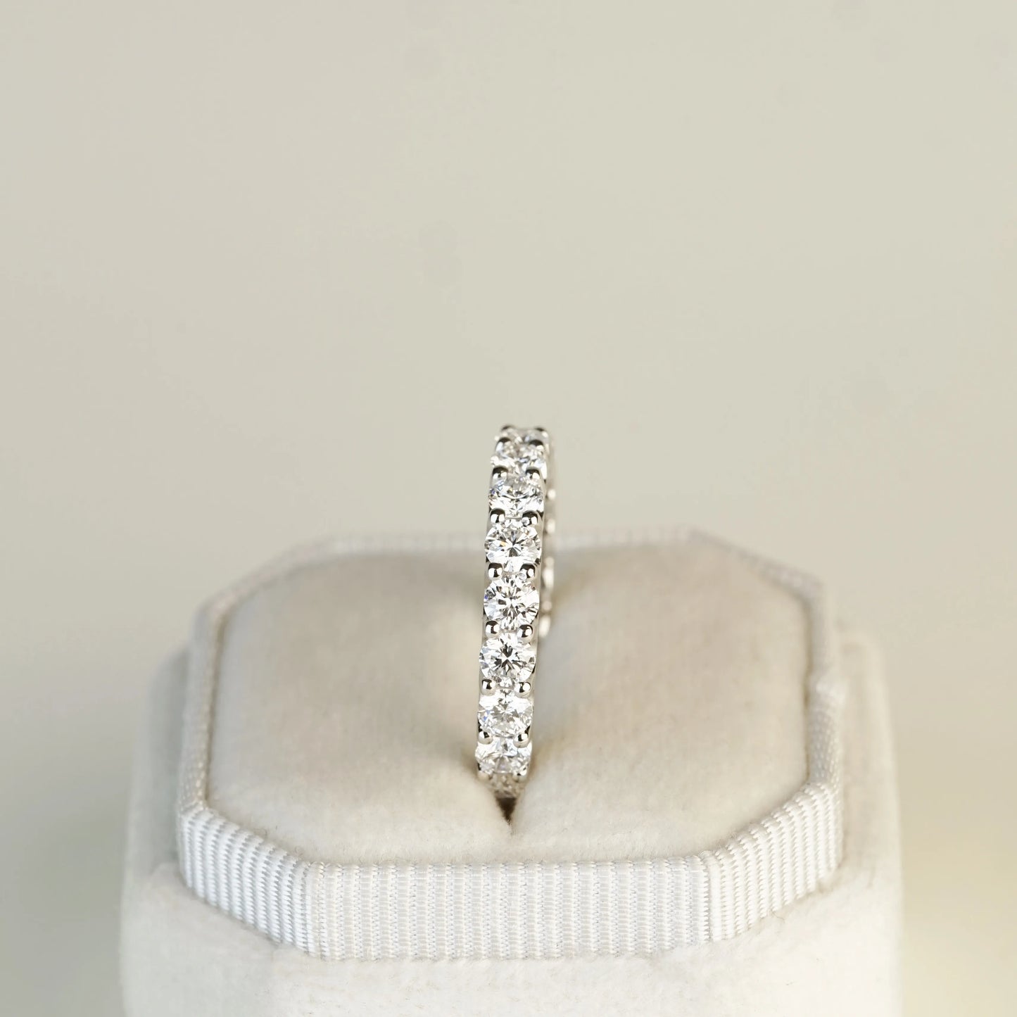 [In Stock 2.344ct Round Brilliant Lab-Grown Diamond Full Eternity Ring in PT950 (~0.11ct each)