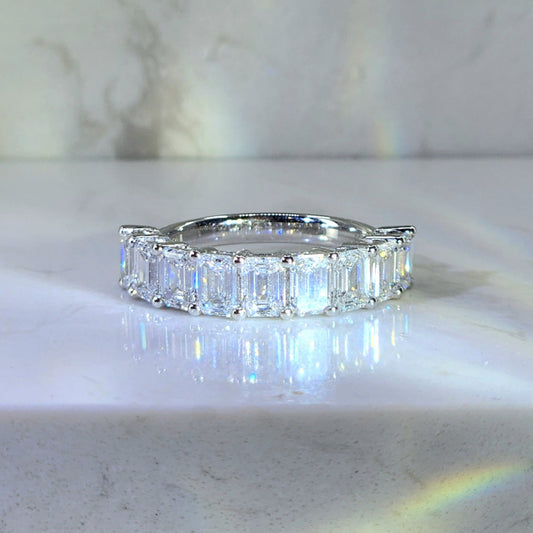 In-Stock 0.25ct Emerald Cut Lab Grown Diamonds Anniversary Ring (TM1167-025)