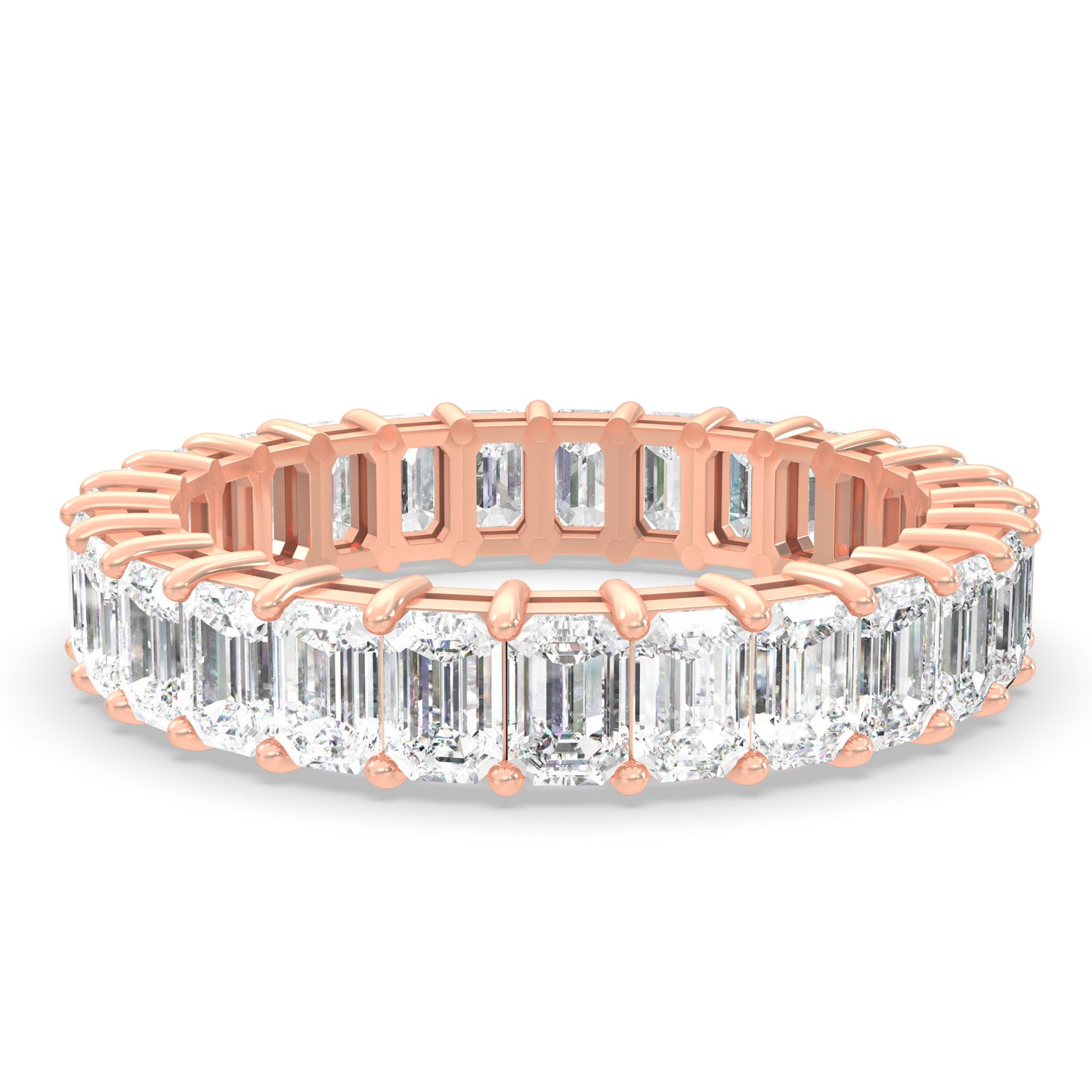 18K金培育鑽祖母綠全圈線戒 <2.0ct - 10.0ct+>