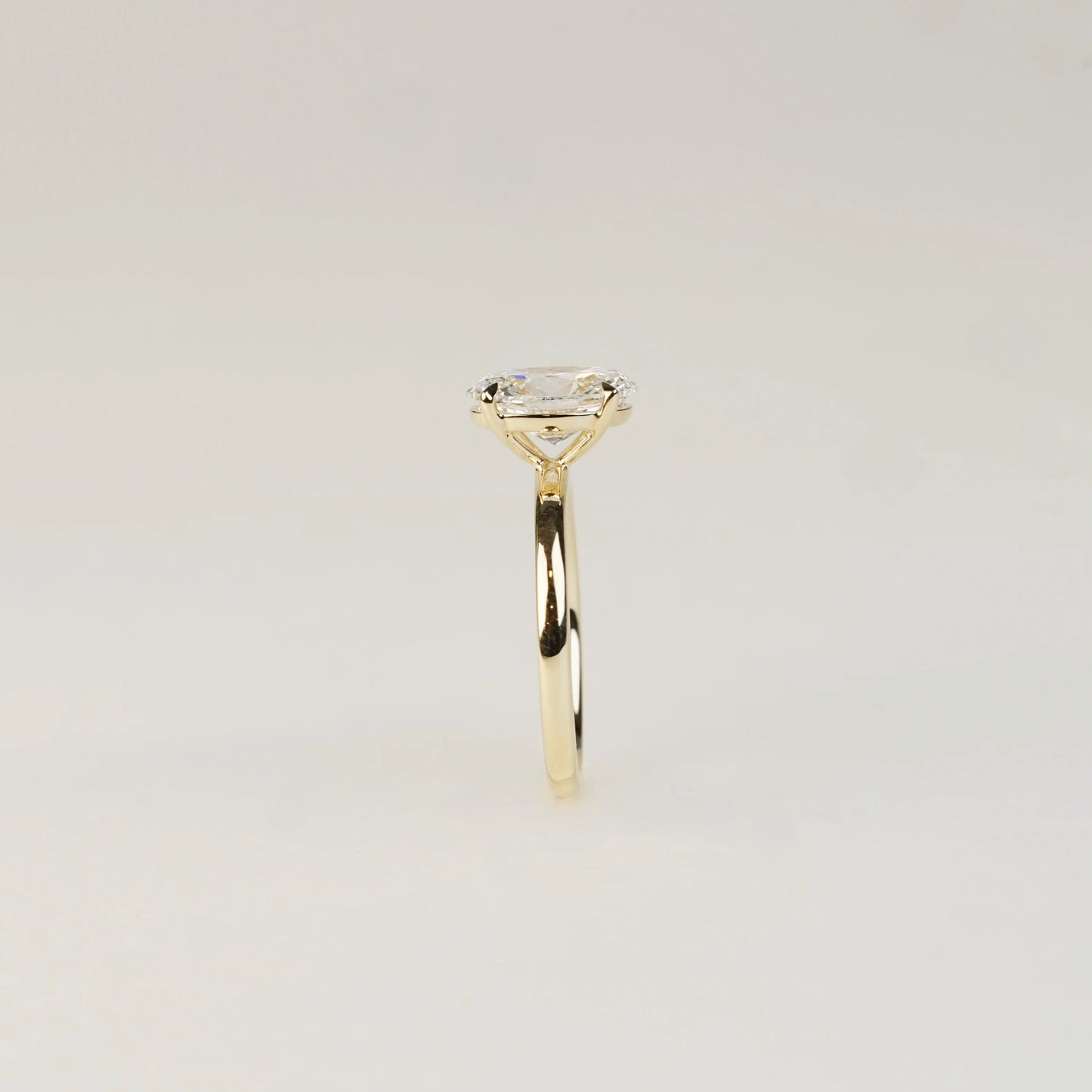 NAIJA - Lab-Grown Diamond / Gemstone Solitaire Ring Setting (18K Gold / Platinum) -TMO1012N
