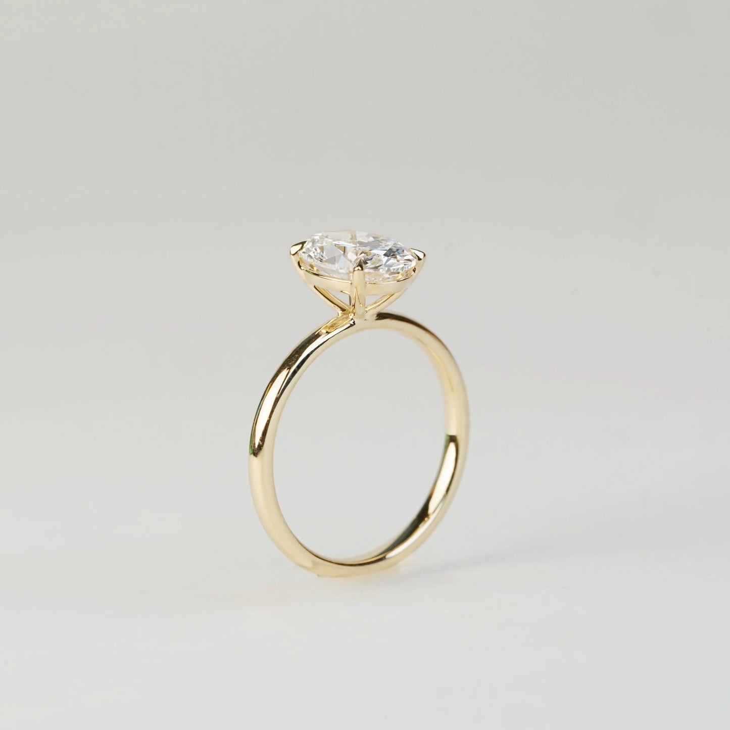 NAIJA - Lab-Grown Diamond / Gemstone Solitaire Ring Setting (18K Gold / Platinum) -TMO1012N