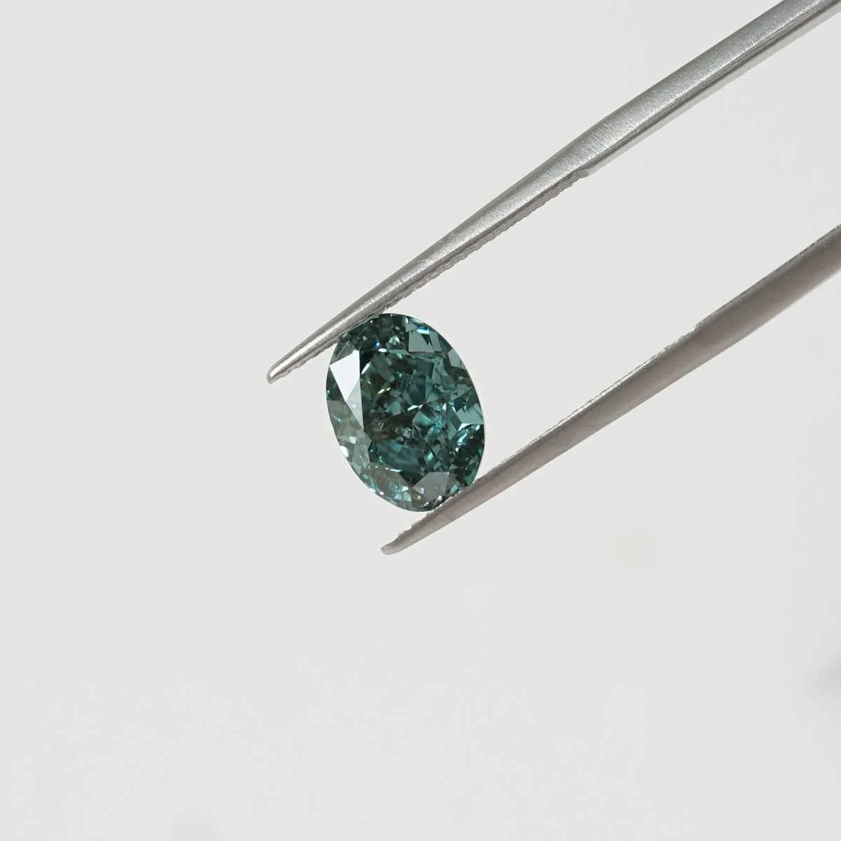 3.09ct In-Stock Oval Blue-Green Lab-Grown Diamond (with IGI Report)