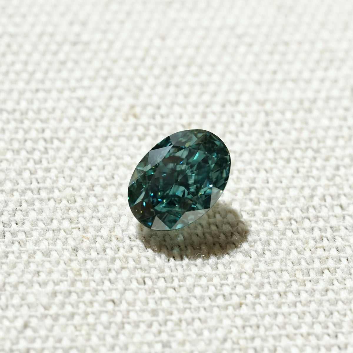 3.09ct In-Stock Oval Blue-Green Lab-Grown Diamond (with IGI Report)