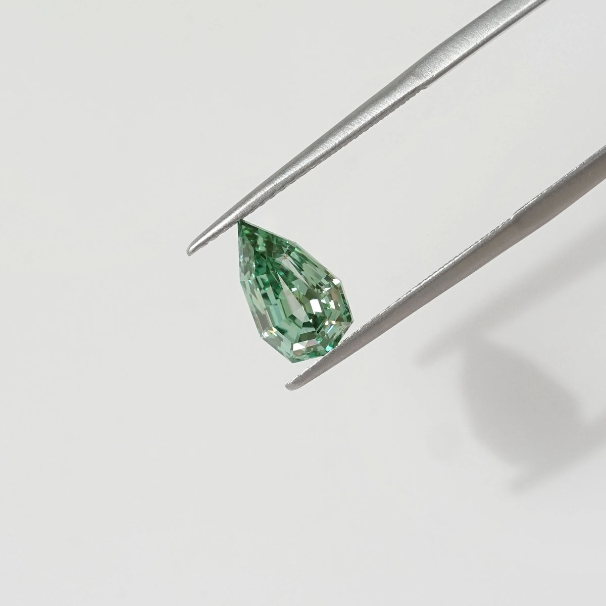 2.04ct In-Stock Step-Cut Pear Absinthe Green Lab-Grown Diamond (with IGI Report)