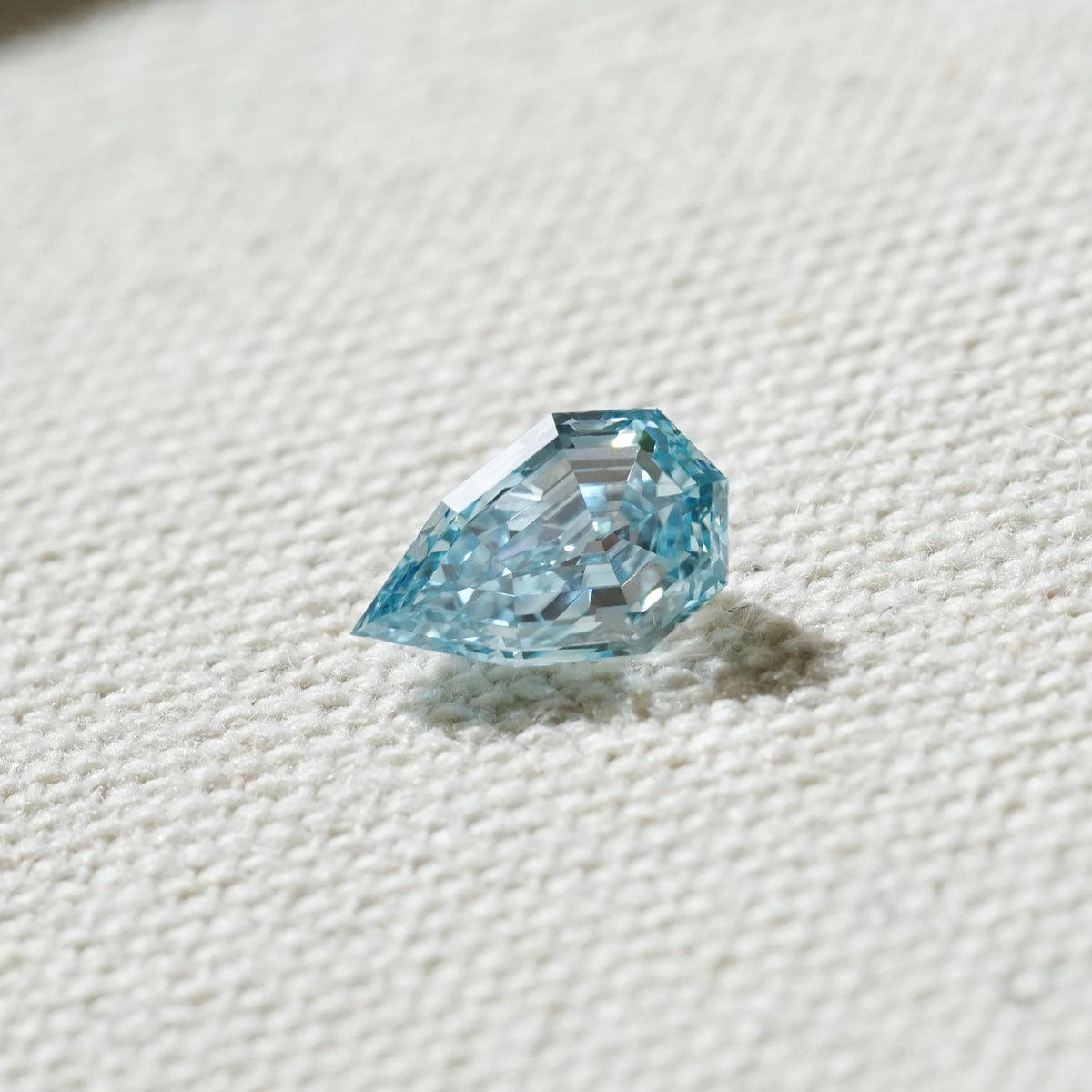 2.04ct In-Stock Step-Cut Pear Blue Lab-Grown Diamond (with IGI Report)