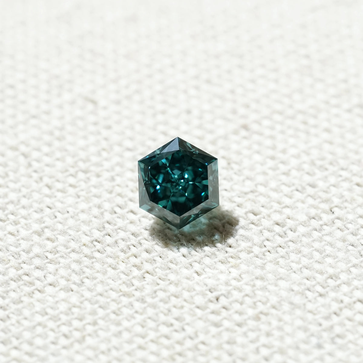 2.08ct In-Stock Hexagon Lab-Grown Green Diamond (IGI Report in Progress)