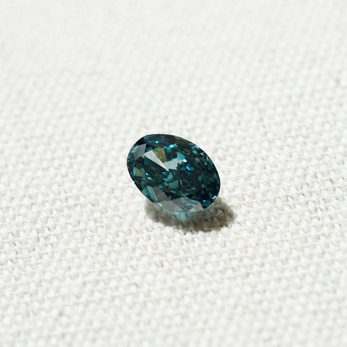 2.42ct In-Stock Oval Blue-Green Lab-Grown Diamond (with IGI Report)