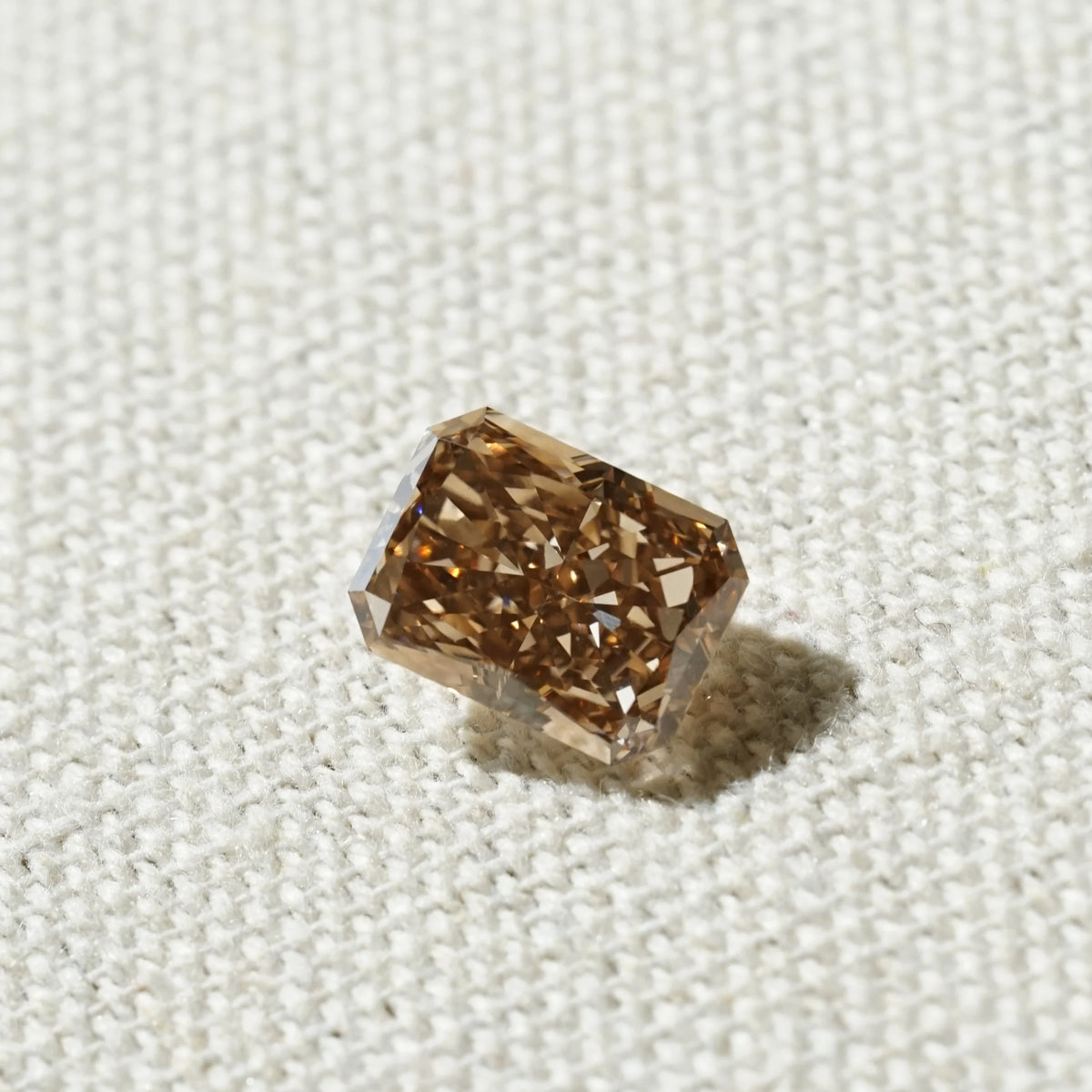 4.175ct In-Stock Radiant Cut Brandy Brown Lab-Grown Diamond (IGI Report in Progress)