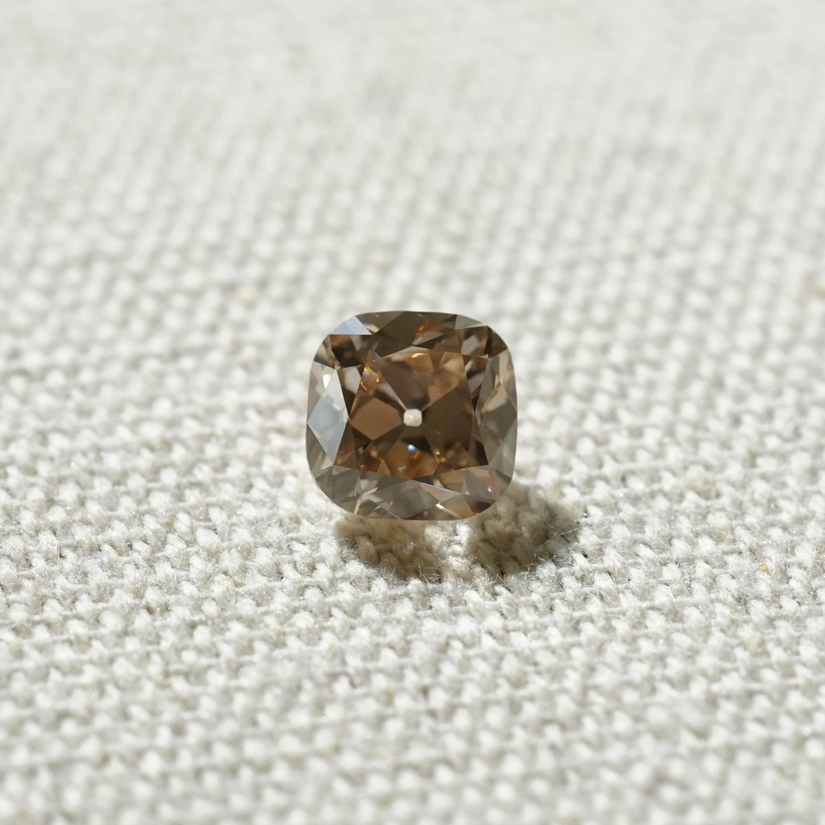 2.169ct In-Stock Cushion Old Mine Cut Champagne Brown Lab-Grown Diamond (IGI Report in Progress)