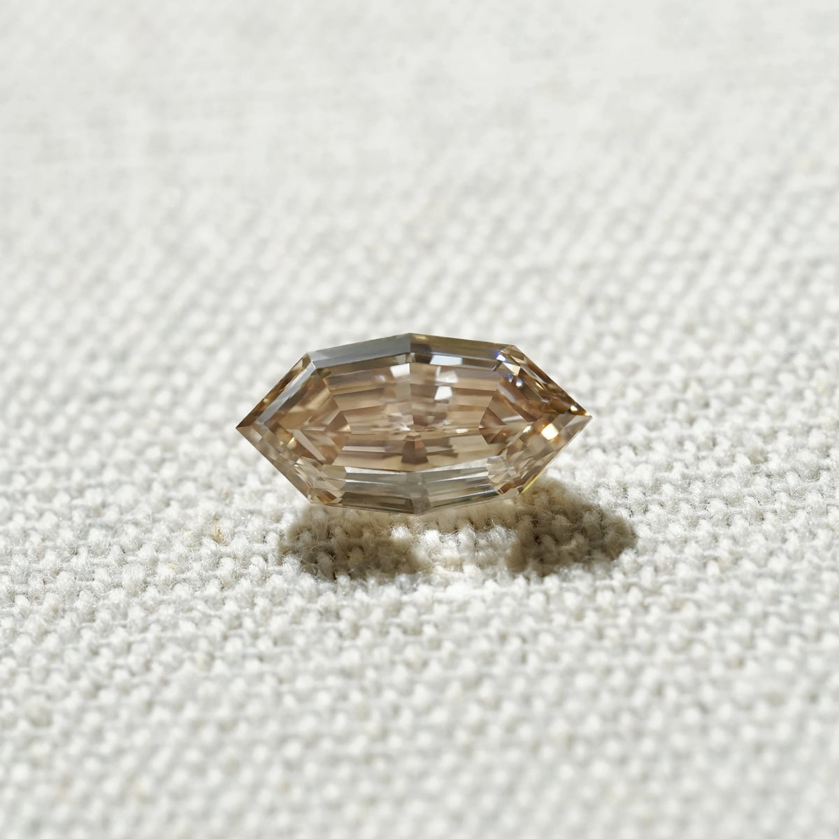 3.27ct In-Stock Step-Cut Marquise Champagne Brown Lab-Grown Diamond (IGI Report in Progress)