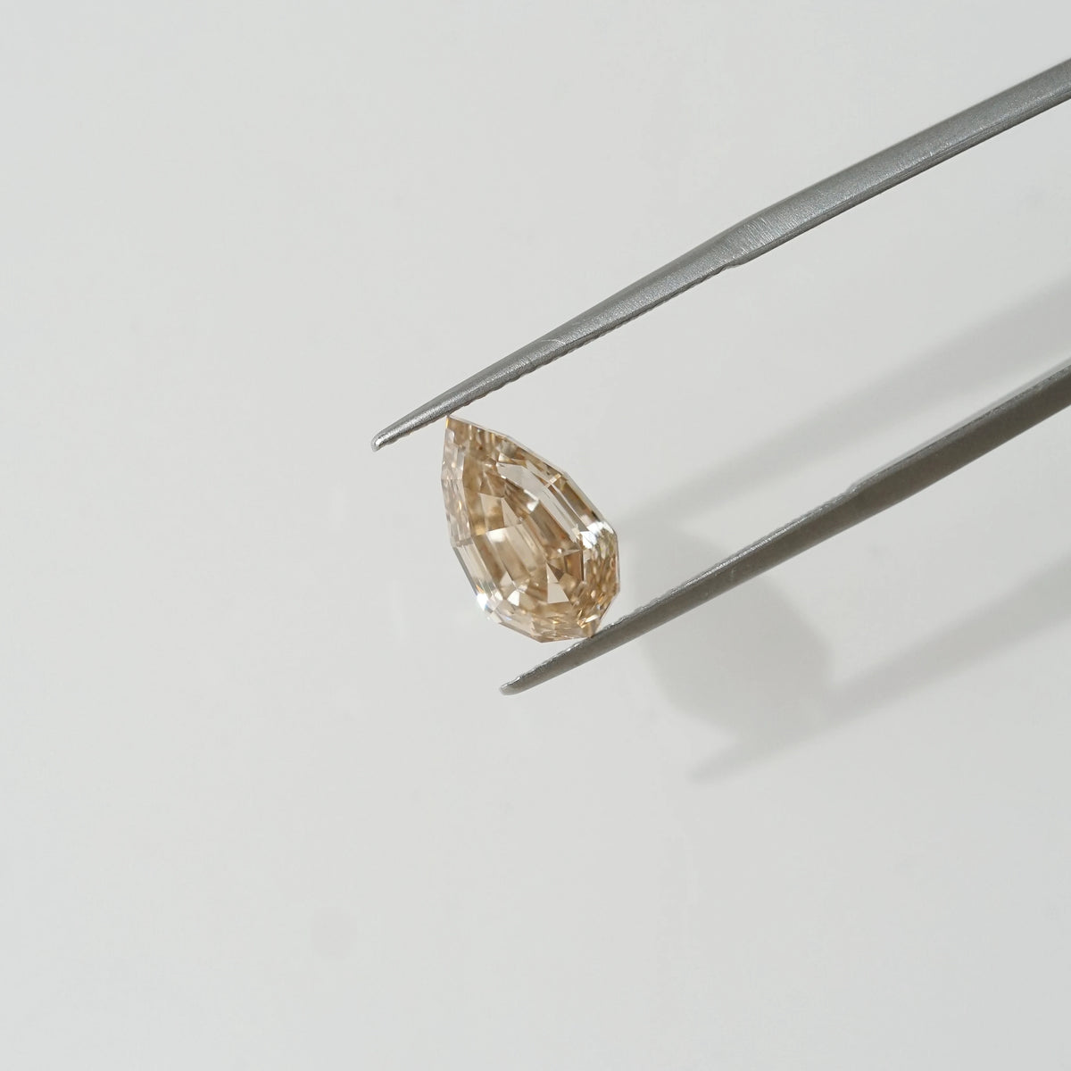 3.33ct In-Stock Step-Cut Pear Champagne Brown Lab-Grown Diamond (IGI Report in Progress)