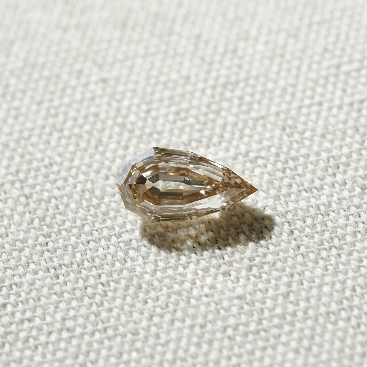 4.72ct In-Stock Pear Old Cut Champagne Brown Lab-Grown Diamond (IGI Report in Progress)