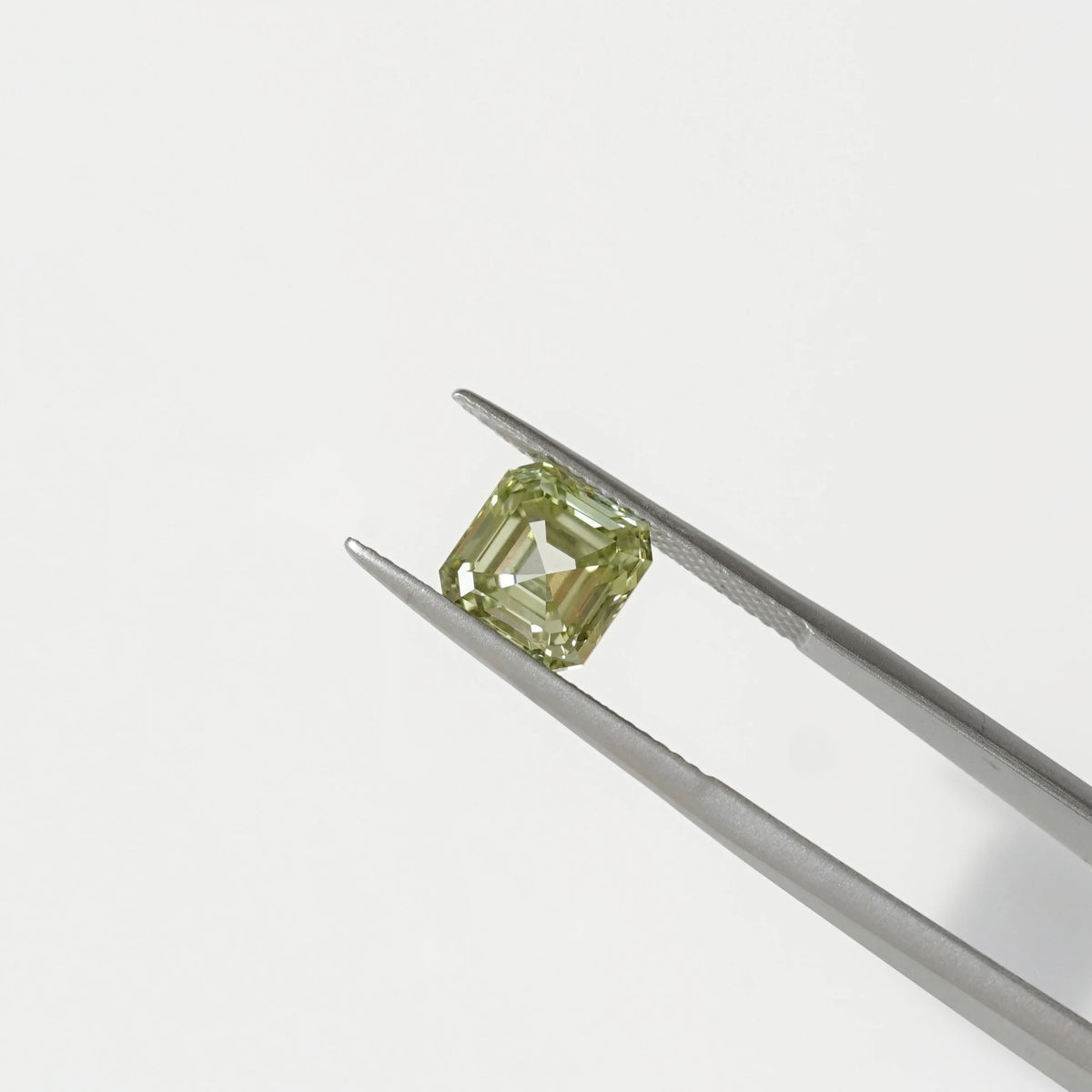3.04ct In-Stock Asscher Cut Olive Green Lab-Grown Diamond (with IGI Report)
