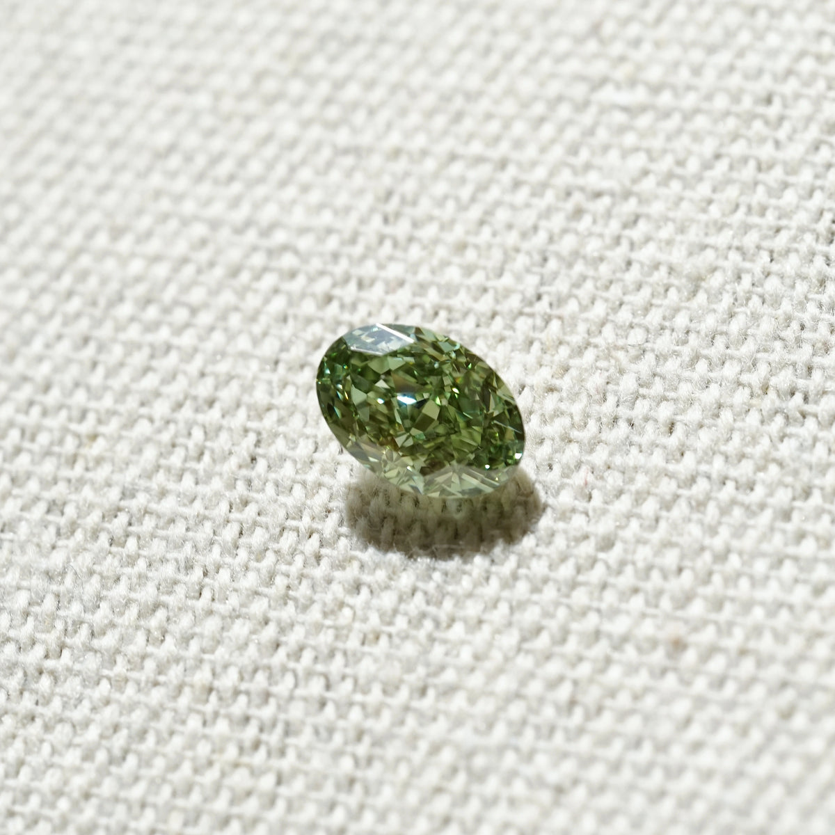2.06ct In-Stock Oval Olive Green Lab-Grown Diamond (with IGI Report)