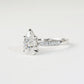 JUDITH - Pear-Cut Lab-Grown Diamond / Gemstone Pavé Ring Setting (18K Gold / Platinum) - TM3881SPE