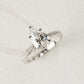 JUDITH - Pear-Cut Lab-Grown Diamond / Gemstone Pavé Ring Setting (18K Gold / Platinum) - TM3881SPE