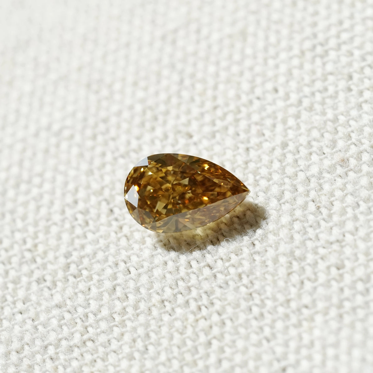 2.17ct In-Stock Pear Whisky Brown Lab-Grown Diamond (IGI Report in Progress)