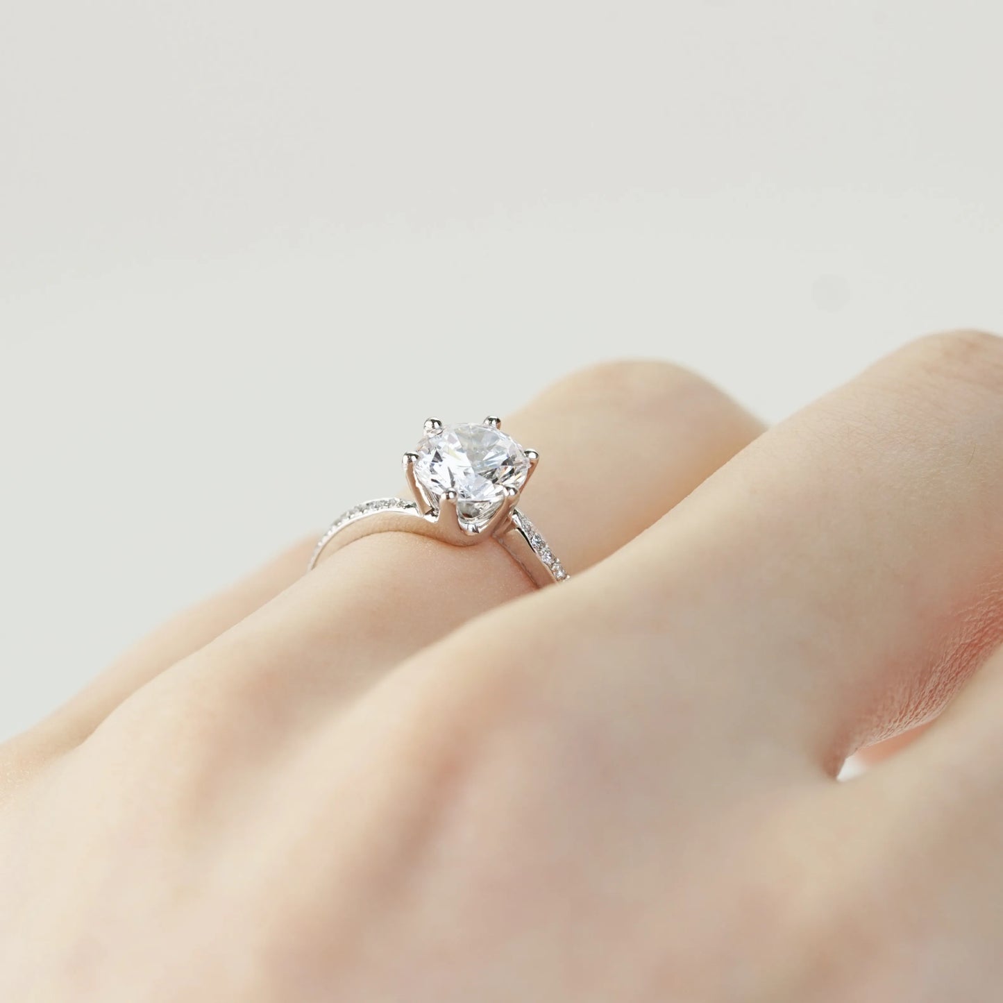 HARPER - Lab-Grown Diamond / Gemstone Ring Setting | Twisted Pavé Band (18K Gold / PT950) - TM3025