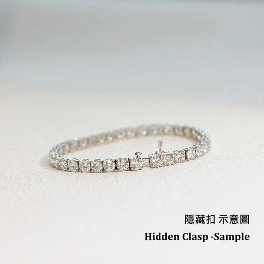 In-Stock 18K 3.56cts 4-Prong Lab Grown Diamond Bracelet (GDB0004-005)