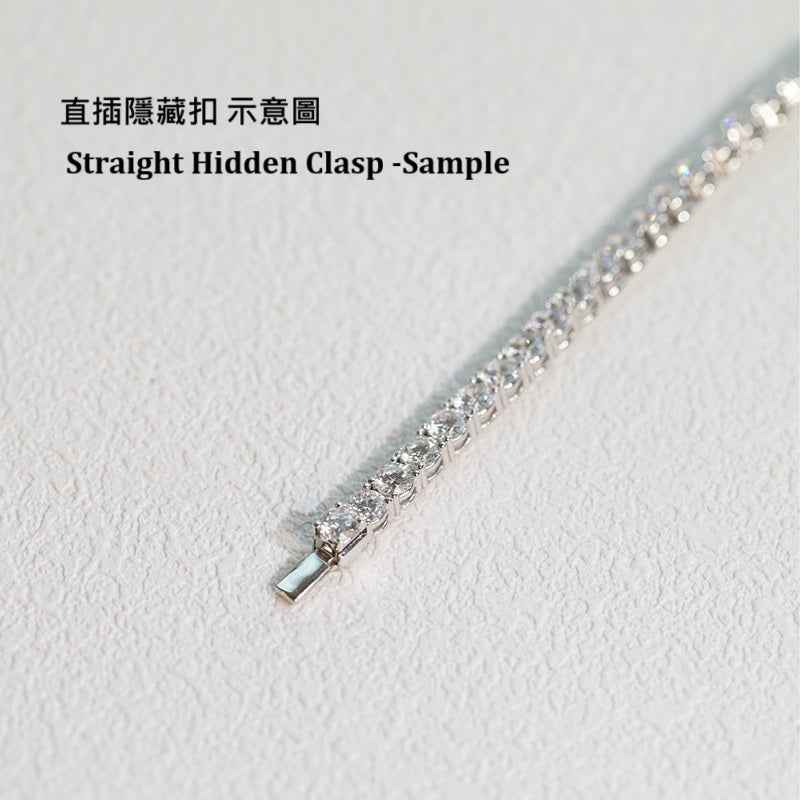 18K 金四爪培育鑽石網球手鏈 <總數 3.00ct - 15.00ct+>