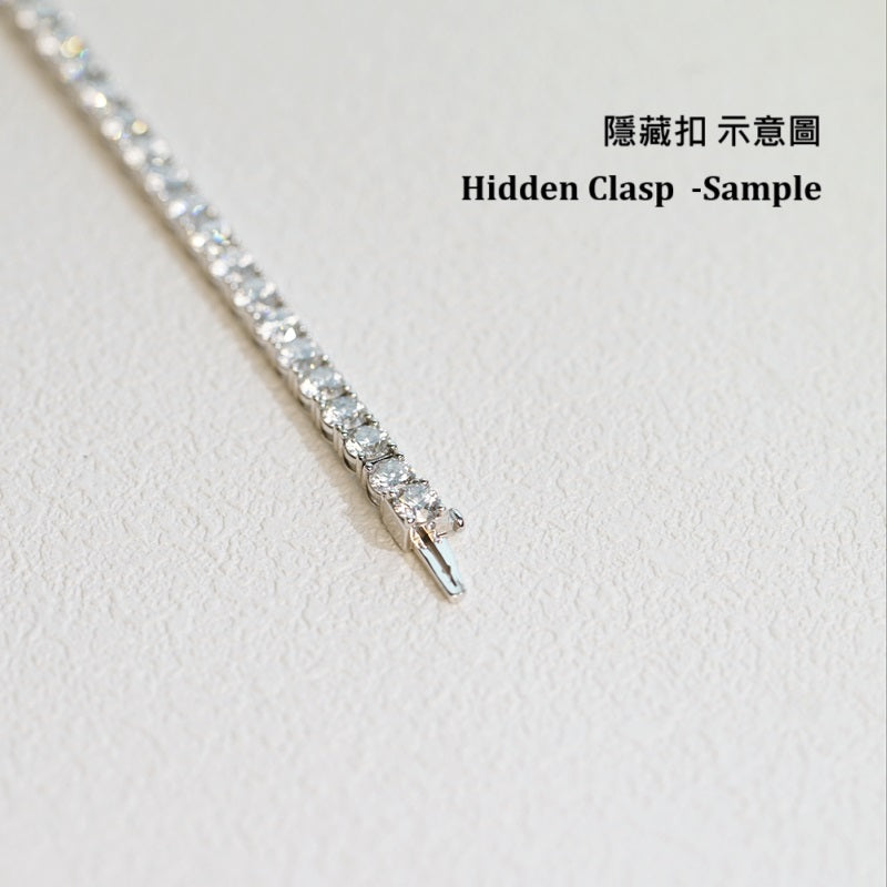 現貨 18K金 7.795cts 四爪培育鑽石手鏈 (GDB0004-015)