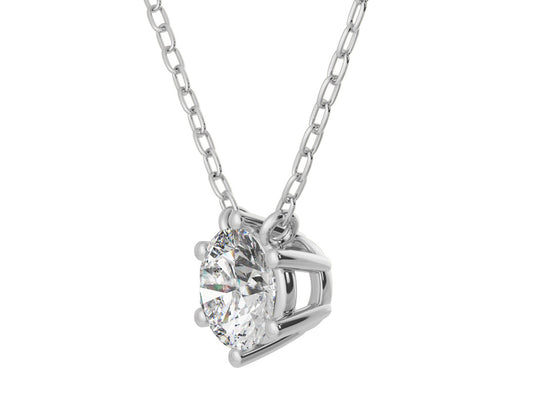 0.70ct 6-Prong Lab Grown Diamond Solitaire Necklace <High Quality>