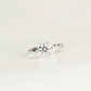 VIVIENNE - Lab-Grown Diamond / Gemstone Solitaire Ring Setting | Snowflake-Inspired Gallery with Crossover Pavé Band (18K Gold / Platinum) - TM0849