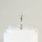 VIVIENNE - Lab-Grown Diamond / Gemstone Solitaire Ring Setting | Snowflake-Inspired Gallery with Crossover Pavé Band (18K Gold / Platinum) - TM0849