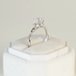 VIVIENNE - Lab-Grown Diamond / Gemstone Solitaire Ring Setting | Snowflake-Inspired Gallery with Crossover Pavé Band (18K Gold / Platinum) - TM0849
