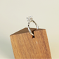 VIVIENNE - Lab-Grown Diamond / Gemstone Solitaire Ring Setting | Snowflake-Inspired Gallery with Crossover Pavé Band (18K Gold / Platinum) - TM0849