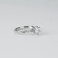 GISELLE - Lab-Grown Diamond / Gemstone Ring Setting | 6-prongs Crossover Pavé Band (18K Gold / Platinum) - TM0336