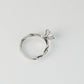GISELLE - Lab-Grown Diamond / Gemstone Ring Setting | 6-prongs Crossover Pavé Band (18K Gold / Platinum) - TM0336