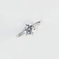 GISELLE - Lab-Grown Diamond / Gemstone Ring Setting | 6-prongs Crossover Pavé Band (18K Gold / Platinum) - TM0336