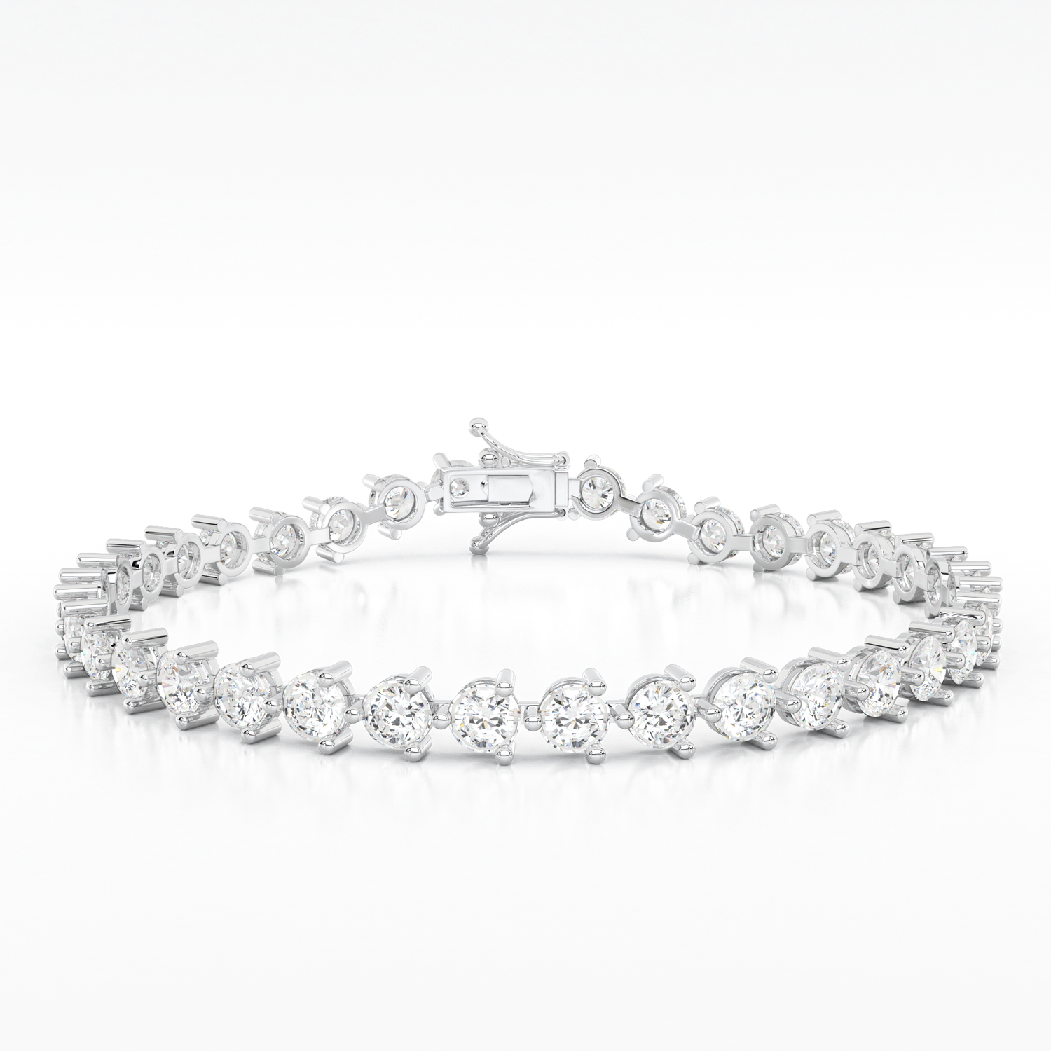 18K金培育鑽石網球手鏈｜D-F / VVS-VS | 三爪鑲嵌 <總數 2.00ct - 10.00ct+>