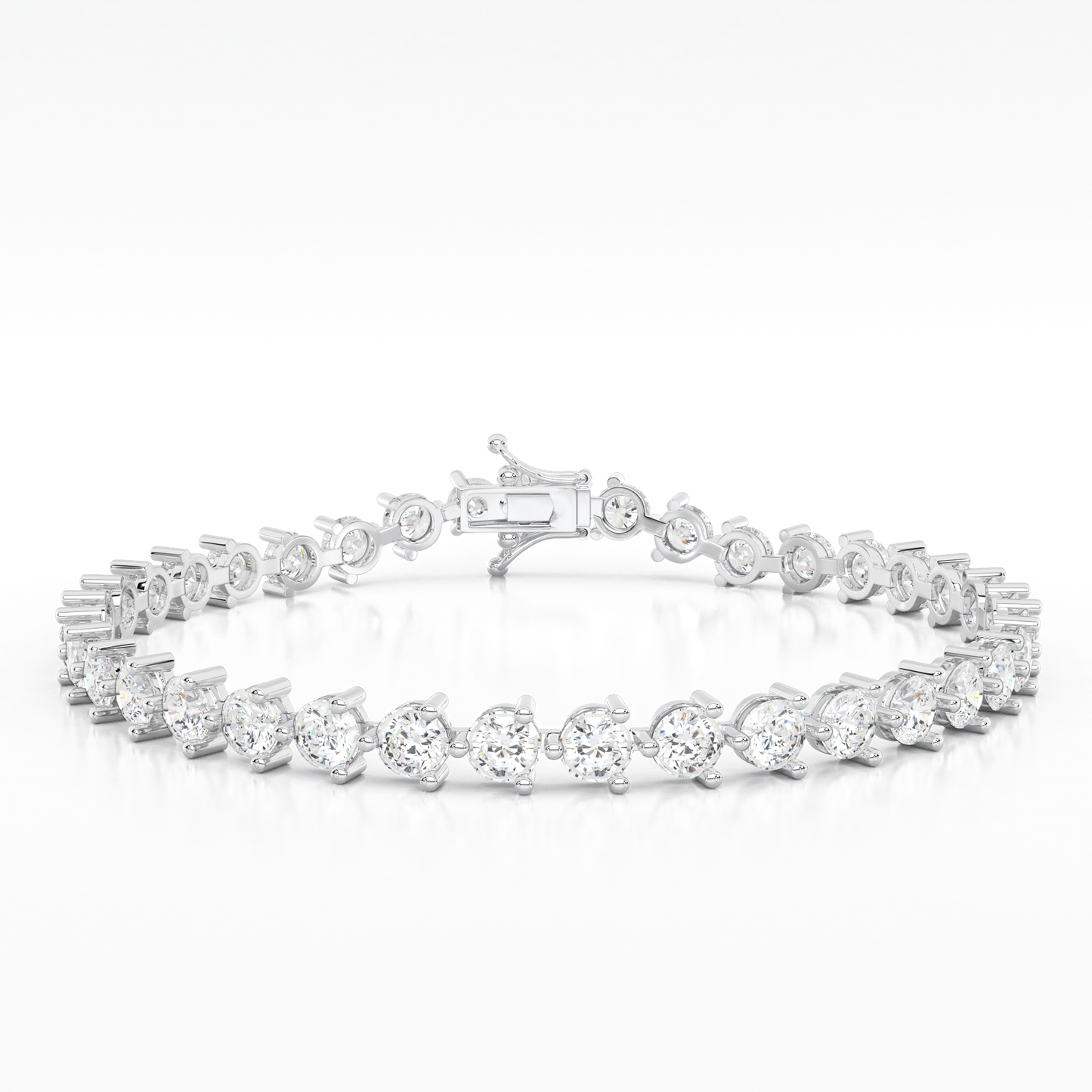 2.00cts+ 3-Prong Lab Grown Diamond Bracelet <Affordable>