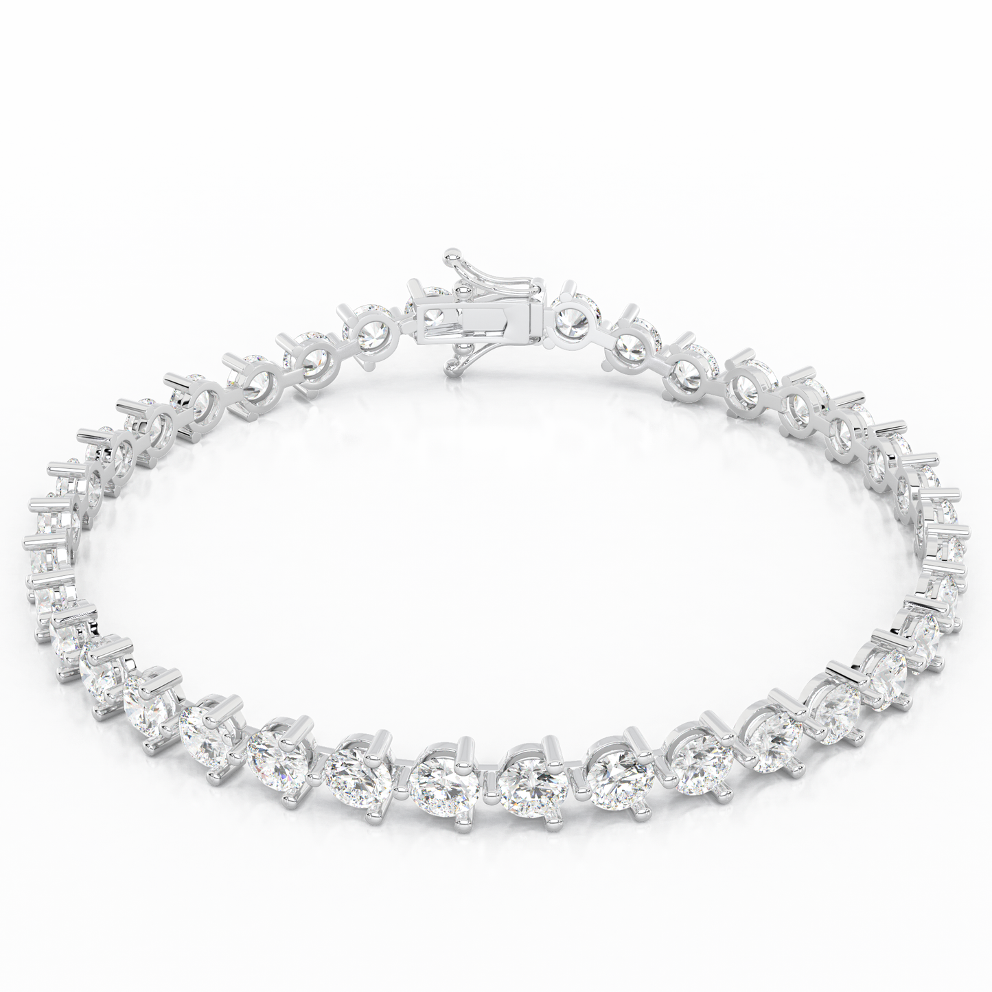 4.00cts+ 3-Prong Lab Grown Diamond Bracelet <Affordable>