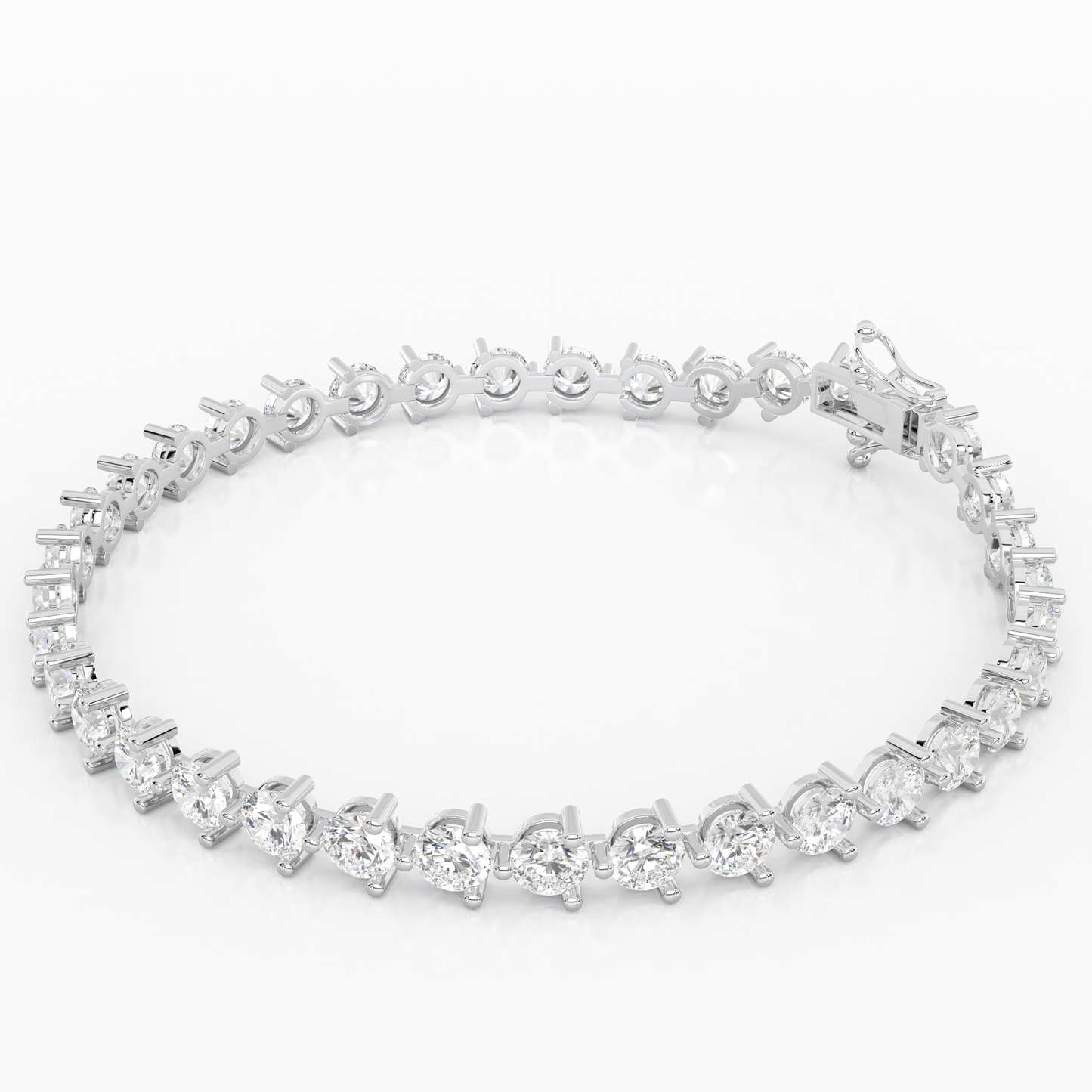 7.00cts+ 3-Prong Lab Grown Diamond Bracelet <Affordable>